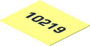 Sticker  0.8 x  1 with Black "10219"