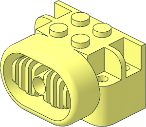 Brick  2 x  4 x  2 with Engine Cowling and Hole for Technic Pin