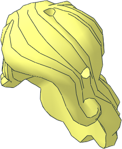 Figure Friends Hair Wavy with Curls and  2 Pinholes