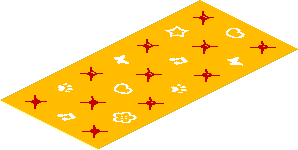 Sticker  3.9 x  1.9 with Hearts, Star, Butterflies, Music Notes, Paw Prints, Flower and Mattress Buttons