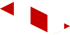 Sticker  1.5 x  4.5 Red/White Diagonal Stripes Left Up