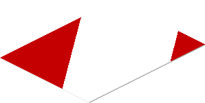 Sticker  1.63 x  1.25 Red/White Diagonal Stripes Left Up