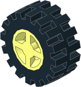 Wheel Rim  6.4 x  8 with Tyre  6/ 50 x  8 Offset Tread with Centre Band