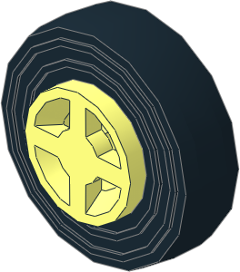 Wheel Rim  6.4 x  8 with Tyre  4/ 80 x  8 Single Smooth Type 1