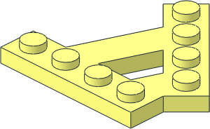 Plate  1 x  4 with Plate  1 x  4 at 45 Degrees