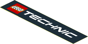 Sticker  0.8 x  3.8 with LEGO Logo and "TECHNIC"