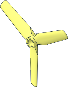 Propeller  3 Blade  9 Diameter with Technic Peghole