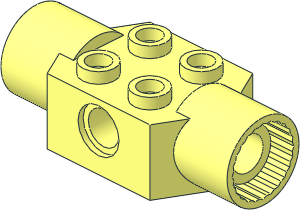 =Technic Brick  2 x  2 with Hole and Two Rotation Joint Sockets