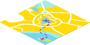 Sticker  1.9 x  1.9 with Map Heartlake City