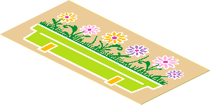 Sticker  1.9 x  3.9 with Lime Flower Box