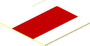 Sticker  0.8 x  0.8 with Red Rectangle on White Background