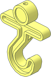 Duplo Hook Short with Cross Bar and String Hole