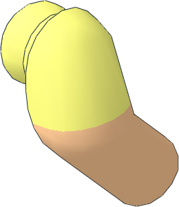 Minifig Arm Right with Light Nougat Lower Arm Pattern