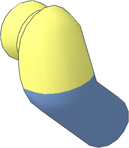 Minifig Arm Right with Medium Blue Lower Arm Pattern