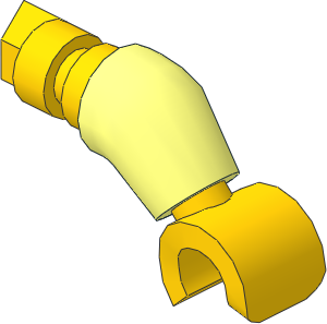 Figure Duplo Child Arm with Yellow Hand Pattern