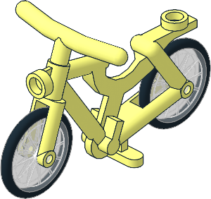 Minifig Bicycle with Integral Tyre Wheels