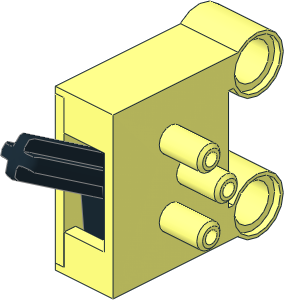 Technic Pneumatic Valve with Pegholes (Up Position)