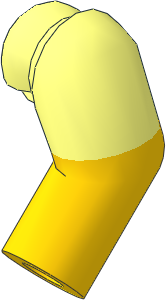 Minifig Arm Left with Yellow Lower Arm Pattern