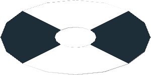 Sticker  2.9 x  2.9 Round with 16 LDU Hole with 4 Alternating Black/White Sectors