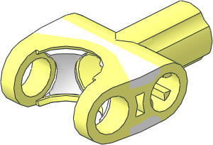 Technic Connector  2 x  3 with Ball/Axle Socket with Rubber White Insert