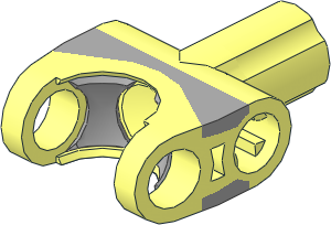 Technic Connector  2 x  3 with Ball/Axle Socket with Rubber Light Bluish Grey Insert