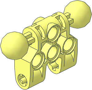Technic Connector Block  3 x  3 x  1 with Two Ball Joints