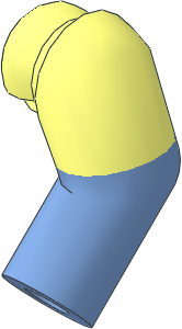 Minifig Arm Left with Medium Blue Lower Arm Pattern