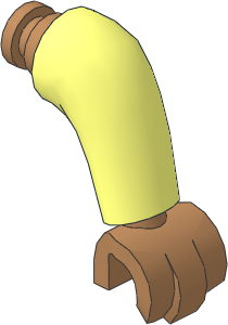 Figure Duplo Arm Left Forward Bent with Medium Nougat Hand Pattern