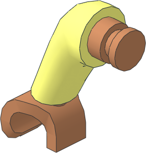 Figure Duplo Arm Right Forward Bent with Nougat Hand Pattern