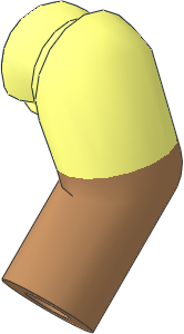 Minifig Arm Left with Medium Nougat Lower Arm Pattern