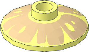 Dish  2 x  2 Inverted with Mushroom Tan Pattern