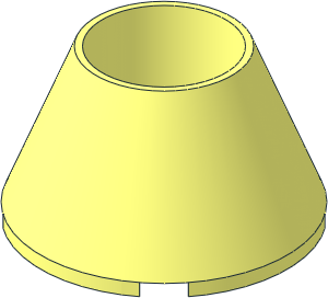 Cone 4 x  4 x  2 Hollow Without Studs