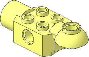 Technic Brick  2 x  2 w/ Hole, Click Rot. Hinge (H) and Socket
