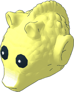 Minifig Head Rodian with Eyes and Nose Pattern