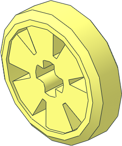 Wheel  5 x 17.5 with Solid Spokes and Axlehole