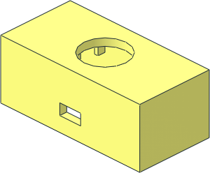 ~Electric Light & Sound Brick  1 x  2 w/ Single Top Light - Top