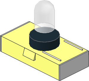 ~Electric Light & Sound Brick  1 x  2 w/ Single Top Light - Base
