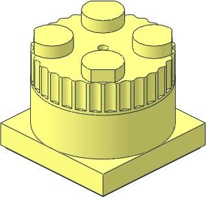 Electric Light & Sound Brick  2 x  2 x  1.333 Siren (Complete)