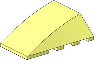 Wedge  4 x  4 Triple Curved without Studs