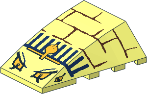 Wedge  4 x  4 Triple Curved with Bricks and 4 Eyes Pattern