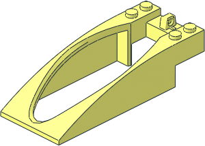 Windscreen 10 x  4 x  2 Curved with Bubble Cutout Single Hinge