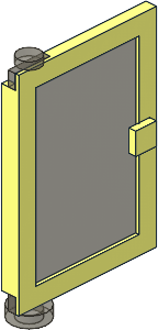 Door  1 x  4 x  5 Left with Trans Brown Glass