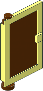 Door  1 x  4 x  5 Left with Reddish Brown Glass