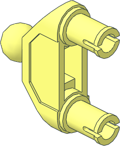 Technic Connector  3 x  1 x  3 with Two Pins and Towball