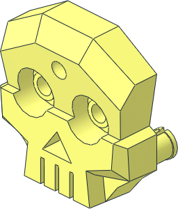 Brick  4 x  3 x  1 with Skull Relief and Two Pins