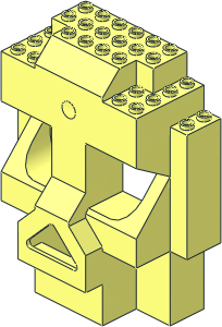 Panel  5 x 10 x 10 Rocky Skull