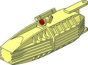 Electric Motor Boat Body Assembly with Red Plastic Screw