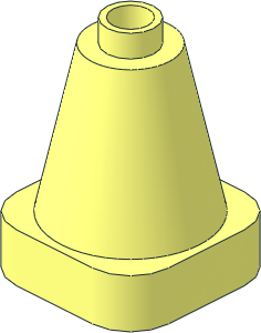 Duplo Cone  2 x  2 x  2 Square Base with Bottom Tube
