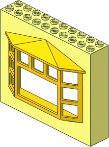 Panel  2 x 10 x  7 with Bay Window Yellow
