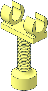 Bar  2L with Two Clips and Bottom Stud